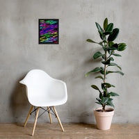 Vibrant Zig Zag Abstract- Framed photo paper poster