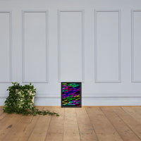 Vibrant Zig Zag Abstract- Framed photo paper poster