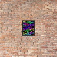 Vibrant Zig Zag Abstract- Framed photo paper poster