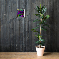 Vibrant Zig Zag Abstract- Framed photo paper poster