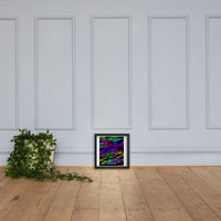 Vibrant Zig Zag Abstract- Framed photo paper poster