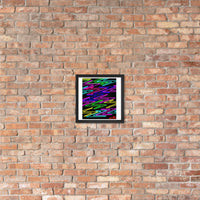 Vibrant Zig Zag Abstract- Framed photo paper poster