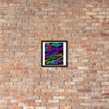 Vibrant Zig Zag Abstract- Framed photo paper poster