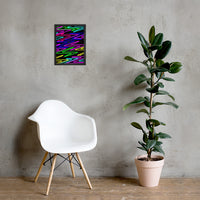 Vibrant Zig Zag Abstract- Framed photo paper poster