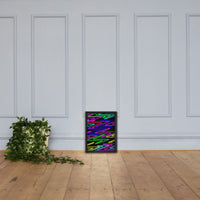 Vibrant Zig Zag Abstract- Framed photo paper poster