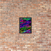 Vibrant Zig Zag Abstract- Framed photo paper poster