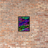 Vibrant Zig Zag Abstract- Framed photo paper poster
