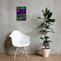 Vibrant Zig Zag Abstract- Framed photo paper poster