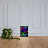 Vibrant Zig Zag Abstract- Framed photo paper poster