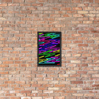 Vibrant Zig Zag Abstract- Framed photo paper poster