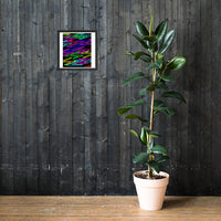 Vibrant Zig Zag Abstract- Framed photo paper poster
