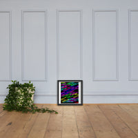 Vibrant Zig Zag Abstract- Framed photo paper poster