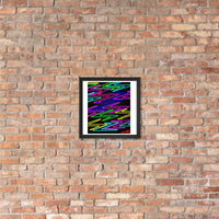 Vibrant Zig Zag Abstract- Framed photo paper poster
