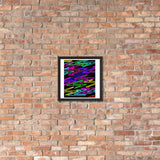 Vibrant Zig Zag Abstract- Framed photo paper poster