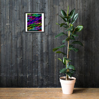 Vibrant Zig Zag Abstract- Framed photo paper poster