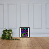 Vibrant Zig Zag Abstract- Framed photo paper poster