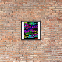Vibrant Zig Zag Abstract- Framed photo paper poster