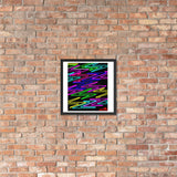 Vibrant Zig Zag Abstract- Framed photo paper poster