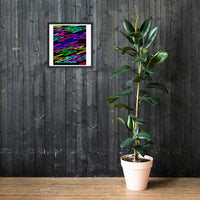 Vibrant Zig Zag Abstract- Framed photo paper poster