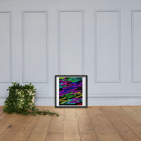 Vibrant Zig Zag Abstract- Framed photo paper poster