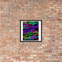 Vibrant Zig Zag Abstract- Framed photo paper poster