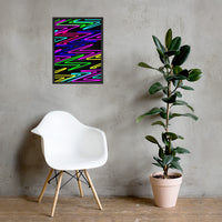 Vibrant Zig Zag Abstract- Framed photo paper poster