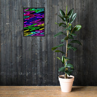 Vibrant Zig Zag Abstract- Framed photo paper poster