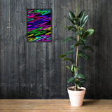 Vibrant Zig Zag Abstract- Framed photo paper poster