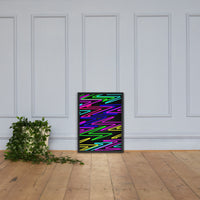 Vibrant Zig Zag Abstract- Framed photo paper poster