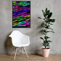 Vibrant Zig Zag Abstract- Framed photo paper poster