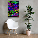Vibrant Zig Zag Abstract- Framed photo paper poster