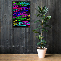 Vibrant Zig Zag Abstract- Framed photo paper poster