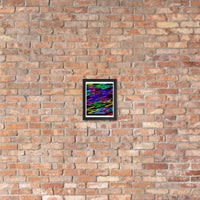 Vibrant Zig Zag Abstract- Framed photo paper poster