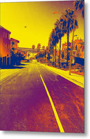 Purple and Golden Santa Monica - Metal Print