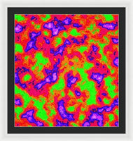 Vibrant Multi Color Mini Clouds Abstract Art - Framed Print