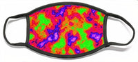 Vibrant Multi Color Mini Clouds Abstract Art - Face Mask