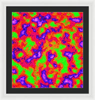 Vibrant Multi Color Mini Clouds Abstract Art - Framed Print