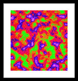 Vibrant Multi Color Mini Clouds Abstract Art - Framed Print