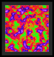 Vibrant Multi Color Mini Clouds Abstract Art - Framed Print
