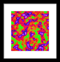 Vibrant Multi Color Mini Clouds Abstract Art - Framed Print
