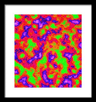 Vibrant Multi Color Mini Clouds Abstract Art - Framed Print