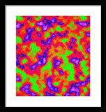 Vibrant Multi Color Mini Clouds Abstract Art - Framed Print