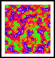 Vibrant Multi Color Mini Clouds Abstract Art - Framed Print