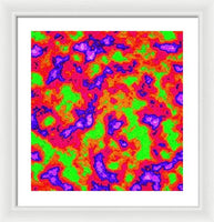 Vibrant Multi Color Mini Clouds Abstract Art - Framed Print