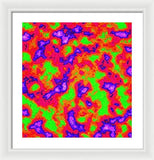 Vibrant Multi Color Mini Clouds Abstract Art - Framed Print