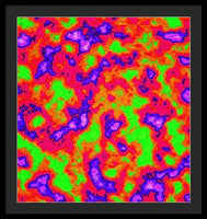 Vibrant Multi Color Mini Clouds Abstract Art - Framed Print