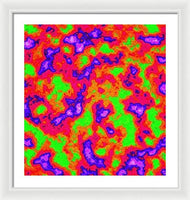 Vibrant Multi Color Mini Clouds Abstract Art - Framed Print