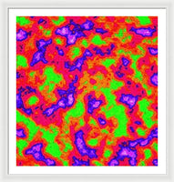 Vibrant Multi Color Mini Clouds Abstract Art - Framed Print