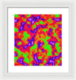 Vibrant Multi Color Mini Clouds Abstract Art - Framed Print