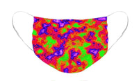 Vibrant Multi Color Mini Clouds Abstract Art - Face Mask